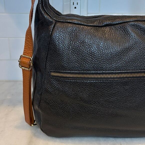 Valentina Bag Purse Handbag Leather Italian Pebbled Convertible Strap Shoulder - Picture 9 of 16